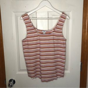 rue21 Tank with Square neck and Lettuce Trim